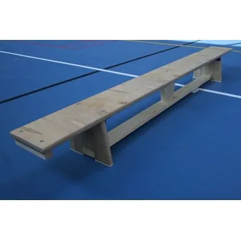 Zahradní lavice Švédská lavička tělocvičná s kladinkou, překližková, délka 2.5 m, lakovaná, hranol na žebřinu