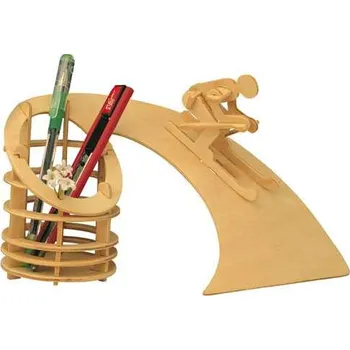 Dětské zboží Woodcraft construction kit Woodcraft Dřevěné 3D puzzle Stojan na tužky Sjezd