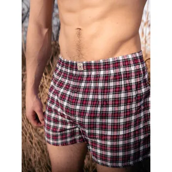 Trenýrky Trenky flanelové - červeno-bílé Červeno-bílý tartan XXL