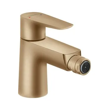 Hansgrohe Talis E KARTÁČOVANÝ BRONZ Páková bidetová baterie s odtokovou soupravou s táhlem