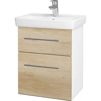 Koupelnový nábytek Dřevojas Koupelnová skříňka GO SZZ2 50 - N01 Bílá lesk / Úchytka T02 / D15 Nebraska