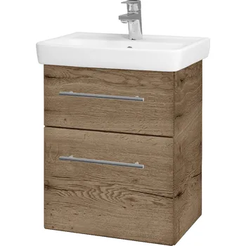 Koupelnový nábytek Dřevojas Koupelnová skříňka GO SZZ2 50 - D21 Tobacco / Úchytka T02 / D21 Tobacco