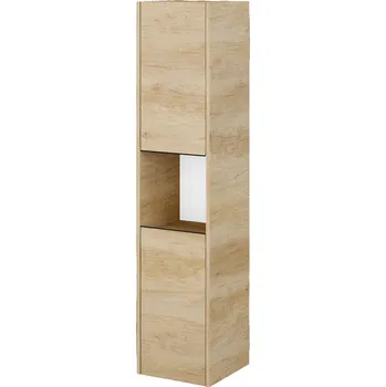 Koupelnový nábytek Dřevojas Vysoká skříň BONO SVD2O 35 - D15 Nebraska / Úchytka T33 / D15 Nebraska / Levé