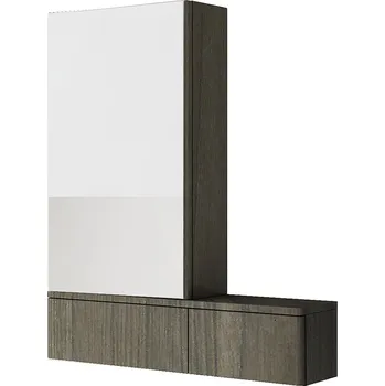 Koupelnový nábytek Nova Pro zrcadlová skříňka 71/42x85cm levá šedý jilm 88441000