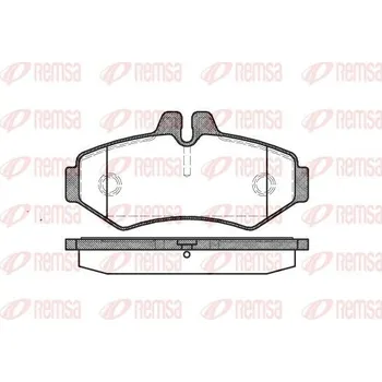Brzdová destička Sada brzdových destiček, kotoučová brzda REMSA 0733.00