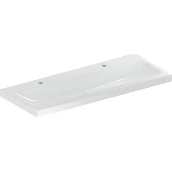 Umyvadlo Geberit iCon Light umyvadlo 120x48 cm, 2x otvor pro baterii, bez přepadu, KeraTect, bílá (501.837.00.6)