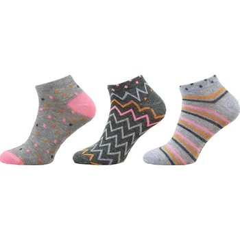 Dámské ponožky Dámské kotníkové ponožky NOVIA | multipack 3páry KM03 Velikost: 23-25 ( 36-38 )