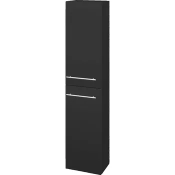 Koupelnový nábytek Dřevojas Vysoká skříň DOS SV1D2 35 - N03 Graphite / Úchytka T02 / N03 Graphite / Pravé