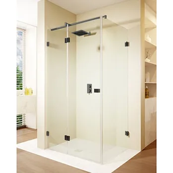 Riho Scandic NXT čtyřúhelníkový sprchový kout 117x97x200 cm, levé, černá, Riho-Shield, číré sklo (G001067121)