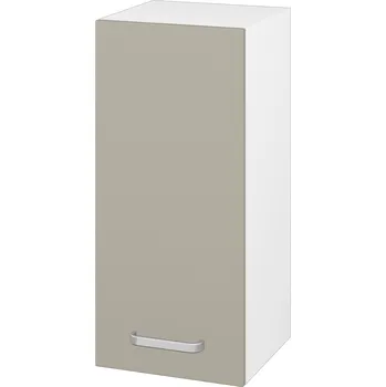 Koupelnový nábytek Dřevojas Horní skříňka SYD 35 - N01 Bílá lesk / Úchytka T01 / M05 Béžová mat / Pravé