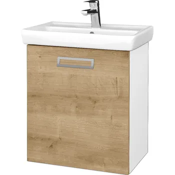 Koupelnový nábytek Dřevojas Koupelnová skříňka DOOR SZD 55 - N01 Bílá lesk / Úchytka T39 / D09 Arlington / Levé