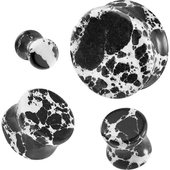 Piercing Šperky4U Mramorovaný plug do ucha - PL01279-10