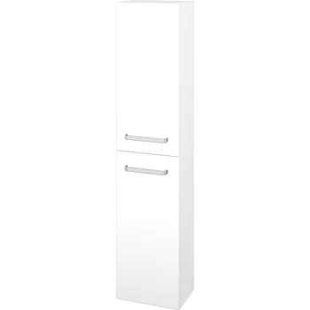 Koupelnový nábytek Dřevojas Vysoká skříň DOS SV1D2 35 - N01 Bílá lesk / Úchytka T01 / N01 Bílá lesk / Levé
