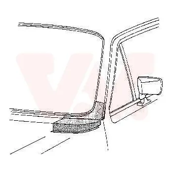 Příslušenství karosérie Rám předního okna VAN WEZEL 5810151