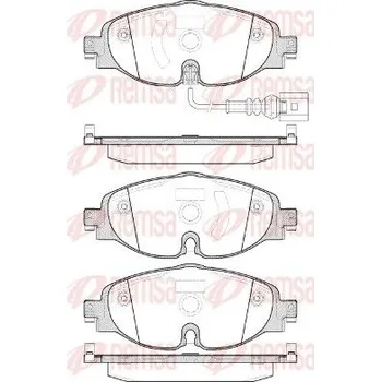 Brzdová destička Sada brzdových destiček, kotoučová brzda REMSA 1515.01
