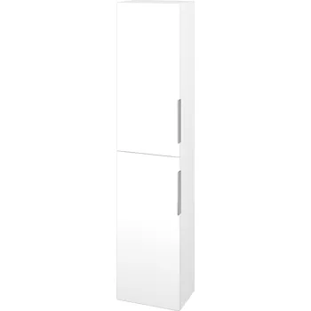 Koupelnový nábytek Dřevojas Vysoká skříň DOS SV1D2 35 - M01 Bílá mat / Úchytka T05 / M01 Bílá mat / Pravé