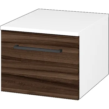 Koupelnový nábytek Dřevojas Nízká skříňka DOS SNZ1 40 - N01 Bílá lesk / Úchytka T06 / D06 Ořech