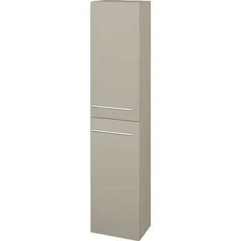 Koupelnový nábytek Dřevojas Vysoká skříň DOS SV1D2 35 - M05 Béžová mat / Úchytka T02 / M05 Béžová mat / Pravé