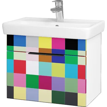 Koupelnový nábytek Dřevojas Koupelnová skříňka SOLO SZZ 55 - N01 Bílá lesk / Úchytka T07 / IND Individual