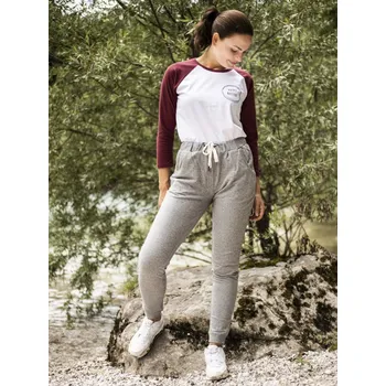 Dámské tepláky - šedé Žíhaně šedá L