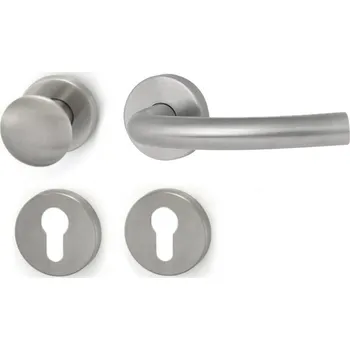 Dveřní kování HOLAR Dveřní kování METAL TUBE MT 03 s koulí a rozetou Provedení: klika levá PZ/koule, Rozeta: R - kulatá