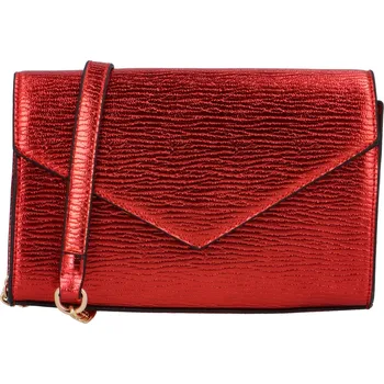 Metalické dámské psaníčko Penelopé, červená