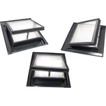 Pozinkovaný střešní výlez 60 x 60 cm do tašek s makrolonem / hnědý RAL 8017