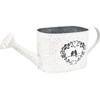 Květináč Plechový květináč konvička Love birds 11x32x10 cm (135836 015 CAM-102-01469-22 obal plech)