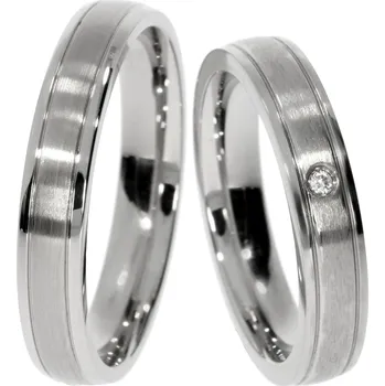 Prsten Zlatnictví Helios Ocelové snubní prsteny 10019