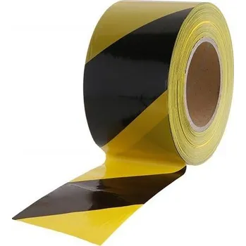 Výstražná páska Levior Páska varovací 80mmx250m ćernožlutá