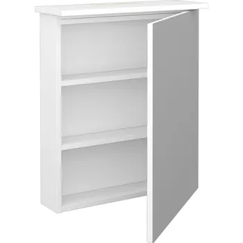 Koupelnový nábytek Dřevojas Jednodveřová galerka SANI GAO 60 - N01 Bílá lesk / Pravé