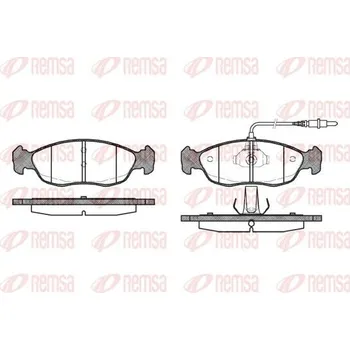 Brzdová destička Sada brzdových destiček, kotoučová brzda REMSA 0461.02