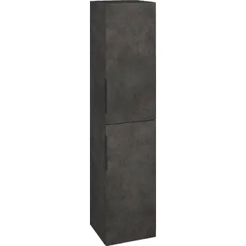 Koupelnový nábytek Dřevojas Vysoká skříň DOS SVD2 35 - D16 Beton tmavý / Úchytka T07 / D16 Beton tmavý / Pravé