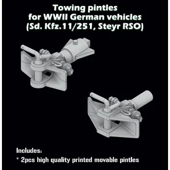 Plastikový model 1/35 Towing pintles for German WWII vehicles (2x)