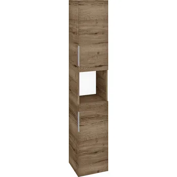 Koupelnový nábytek Dřevojas Vysoká skříň DOS SVD2O 35 - D21 Tobacco / Úchytka T05 / D21 Tobacco / Pravé