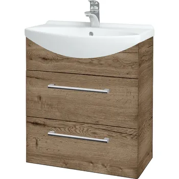 Koupelnový nábytek Dřevojas Koupelnová skříňka TAKE IT SZZ2 65 - D21 Tobacco / Úchytka T03 / D21 Tobacco