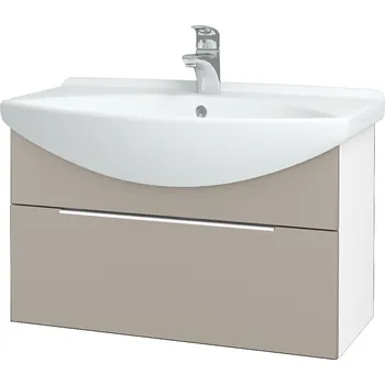 Koupelnový nábytek Dřevojas Koupelnová skříňka TAKE IT SZZ 75 - N01 Bílá lesk / Úchytka T05 / N07 Stone