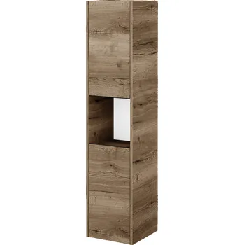 Koupelnový nábytek Dřevojas Vysoká skříň BONO SVD2O 35 - D21 Tobacco / Úchytka T33 / D21 Tobacco / Levé