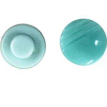 Knoflík GOM173, Knoflík, 11mm, mentolové barvy s pruhy, 1ks