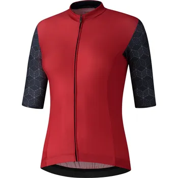 cyklistický dres SHIMANO YURI dres s krátkým rukávem, dámský, červená, L