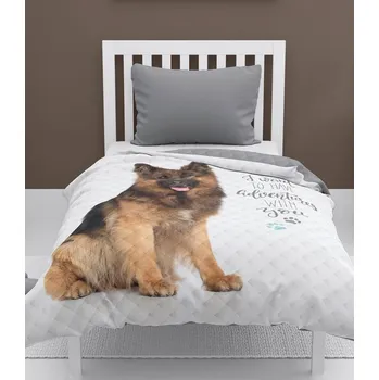 Přehoz na lůžko Přehoz na postel 170x210 pes vlčák WZ K050 Detex