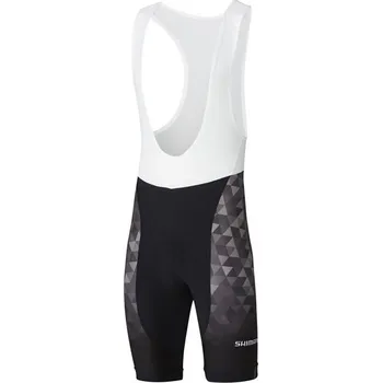 Cyklistické kalhoty SHIMANO TEAM kraťasy s laclem, černá, XXL