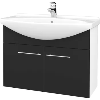 Koupelnový nábytek Dřevojas Koupelnová skříňka TAKE IT SZD2 85 - N01 Bílá lesk / Úchytka T02 / N03 Graphite
