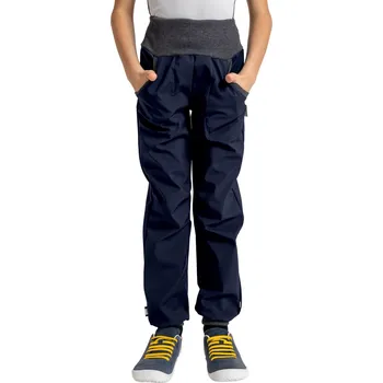 Dětská móda Unuo softshellové kalhoty s fleecem street modročerné Velikost: 104/110