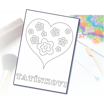 Radost v písku Šablona na pískování srdíčko tatínkovi Varianta: A4 (210 x 297 mm)