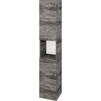 Koupelnový nábytek Dřevojas Vysoká skříň DOS SVD2O 35 - D10 Borovice Jackson / Bez úchytky T31 / D10 Borovice Jackson / Levé