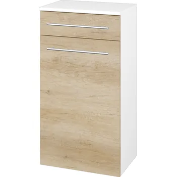 Koupelnový nábytek Dřevojas Nízká skříňka DOS SNDZ 50 - N01 Bílá lesk / Úchytka T02 / D15 Nebraska / Levé