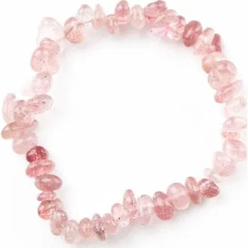 Souprava šperků Jahodový křemen - sekaný