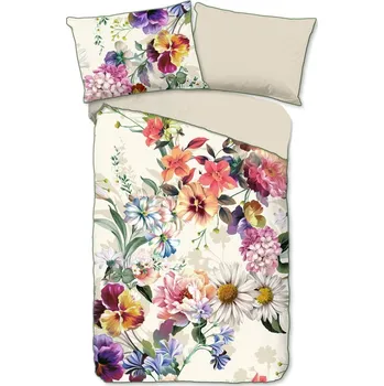 Povlečení Povlečení na jednolůžko z organické bavlny Descanso Flower Garden, 140 x 220 cm ID_1398503