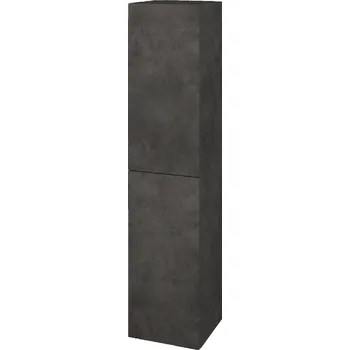 Koupelnový nábytek Dřevojas Vysoká skříň DOS SVD2 35 - D16 Beton tmavý / Bez úchytky T31 / D16 Beton tmavý / Levé